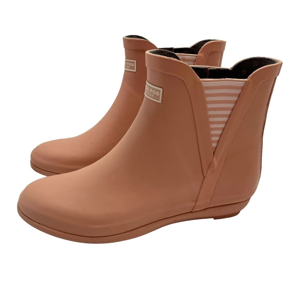 London Fog Piccadilly Pink Blush Rain Boots Size 8